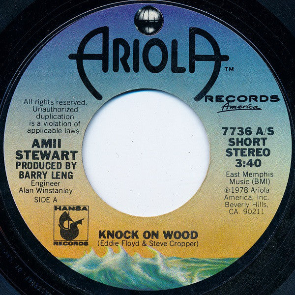 Amii Stewart : Knock On Wood (7", Single, Styrene, Pit)