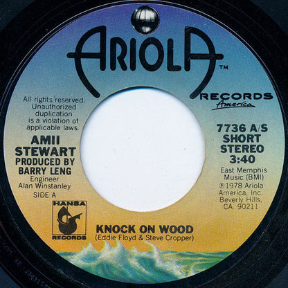 Amii Stewart : Knock On Wood (7", Single, Styrene, Pit)