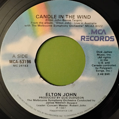 Elton John : Candle In The Wind (7", Single, Glo)