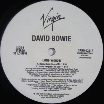 David Bowie : Little Wonder (12", Single, Promo)