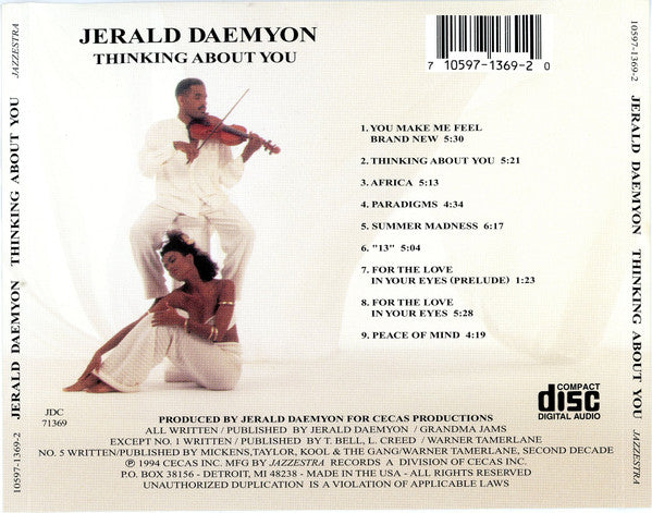 Jerald Daemyon : Thinking About You (CD, Album)
