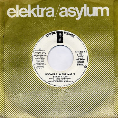 Booker T & The MG's : Sticky Stuff (7", Mono, Promo)