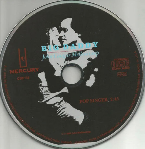 John Cougar Mellencamp : Pop Singer (CD, Single, Promo)