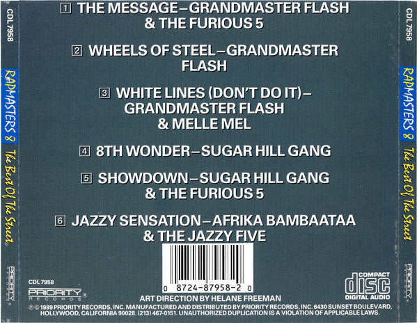 Various : Rapmasters 8: The Best Of The Street (CD, Comp)