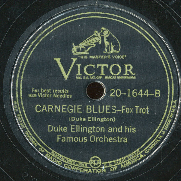 Duke Ellington And His Orchestra : (All Of A Sudden) My Heart Sings / Carnegie Blues (Shellac, 10", Ind)