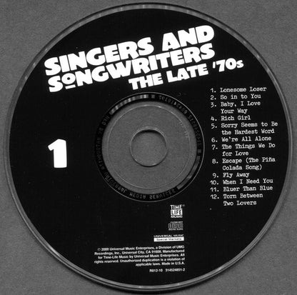 Various : Singers And Songwriters The Late '70s (2xCD, Comp)