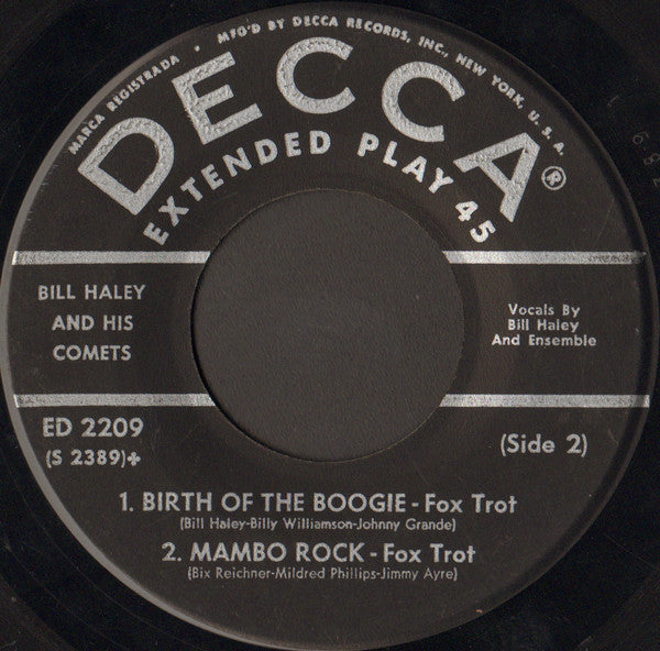 Bill Haley And His Comets : Dim, Dim The Lights (7", EP, Glo)