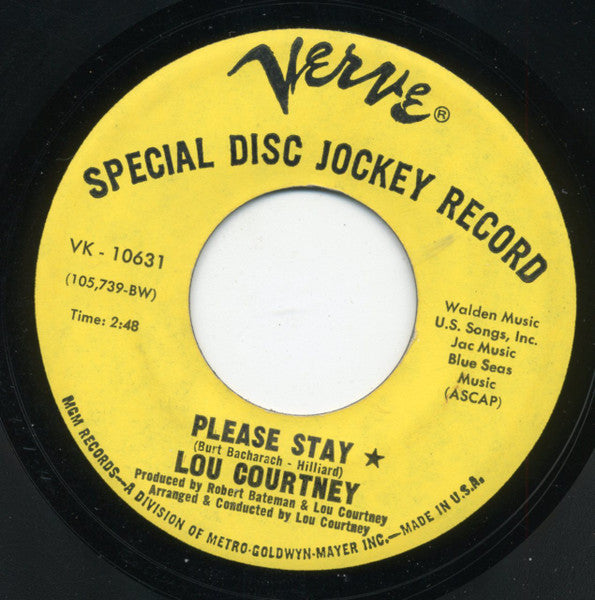 Lou Courtney : Please Stay / You Can Give Your Love To Me (7", Promo)