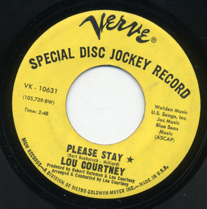 Lou Courtney : Please Stay / You Can Give Your Love To Me (7", Promo)
