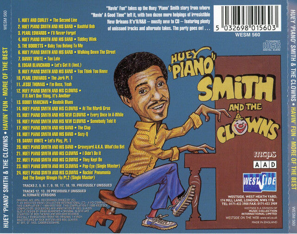 Huey "Piano" Smith & His Clowns : Havin' Fun With Huey "Piano" Smith And The Clowns (More Of The Best) (CD, Comp)