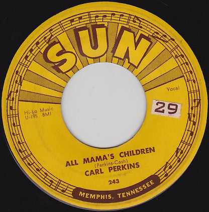 Carl Perkins : Boppin' The Blues / All Mama's Children (7")
