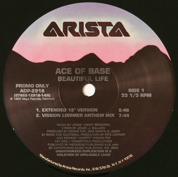 Ace Of Base : Beautiful Life (2x12", Promo)