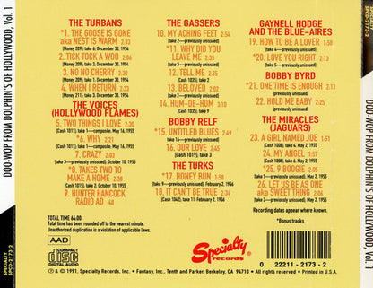 Various : Doo-Wop From Dolphin's Of Hollywood Vol.1 (CD, Comp)