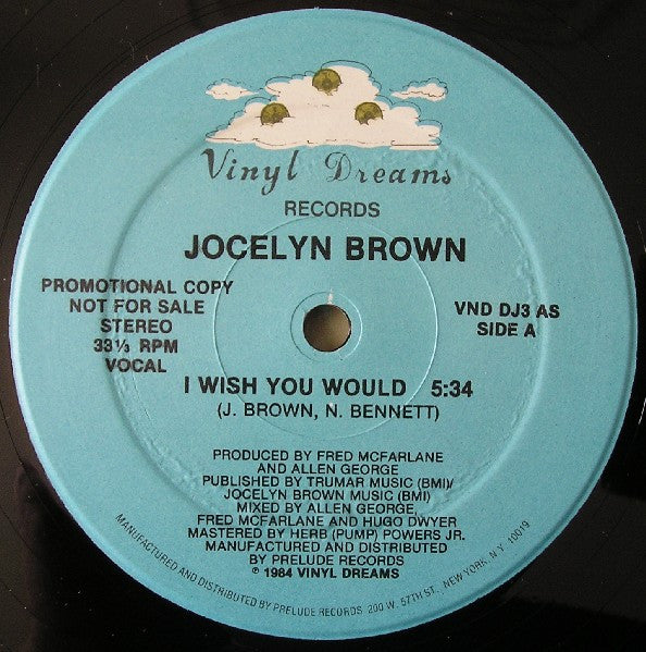 Jocelyn Brown : I Wish You Would (12", Single, Promo)
