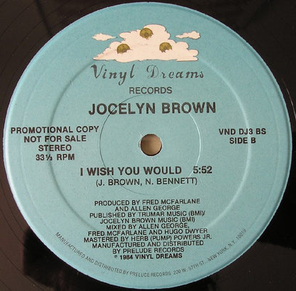 Jocelyn Brown : I Wish You Would (12", Single, Promo)