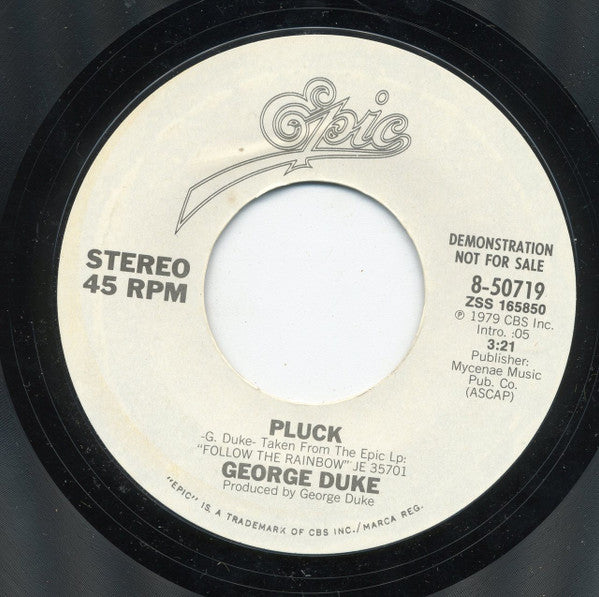 George Duke : Pluck (7", Single, Mono, Promo, Styrene)