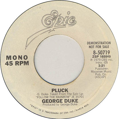 George Duke : Pluck (7", Single, Mono, Promo, Styrene)