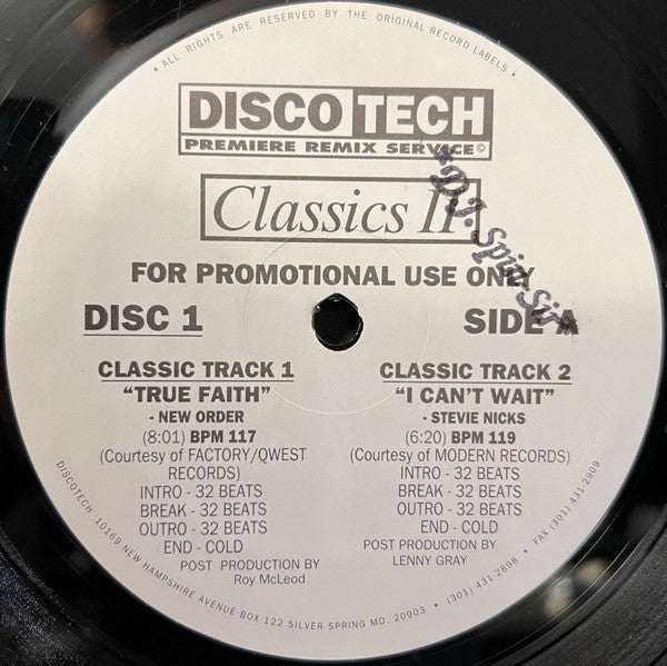 Various : DiscoTech Classics 02 (12", Comp, Promo)