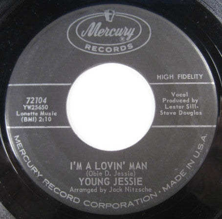 Young Jessie : I'm A Lovin' Man / Too Fine For Cryin' (7", Single)