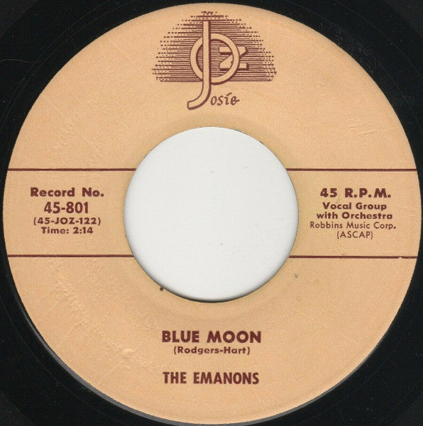 The Emanons (5) : Blue Moon / Wish I Had My Baby (7", Single)