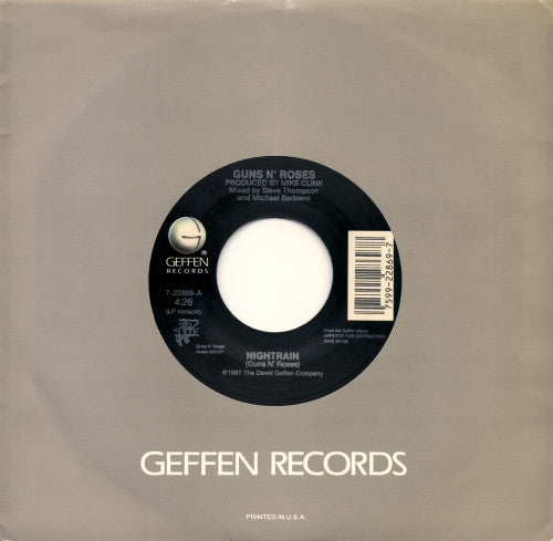 Guns N' Roses : Nightrain (7", Single)