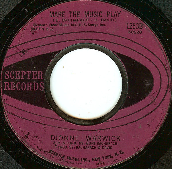 Dionne Warwick : Please Make Him Love Me / Make The Music Play (7", Styrene)