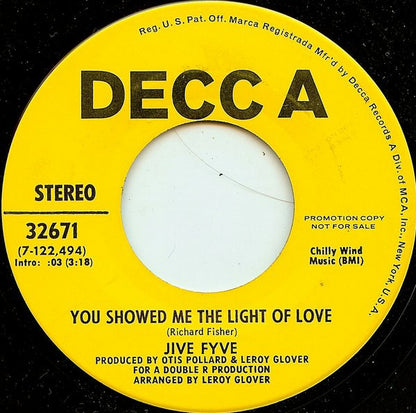 The Jive Five : If You Let Me Make Love To You Then Why Can't I Touch You? (7", Promo)