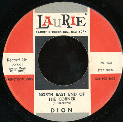 Dion (3) : Havin' Fun / North East End Of The Corner (7", Single, Promo)