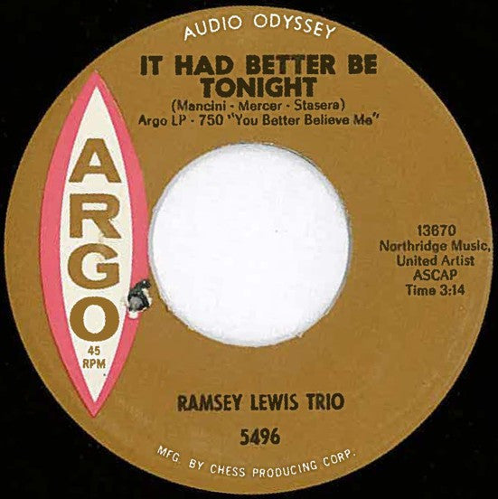 The Ramsey Lewis Trio : Let It Be Me (7", Single, Bro)