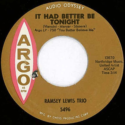 The Ramsey Lewis Trio : Let It Be Me (7", Single, Bro)