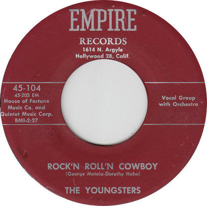 The Youngsters (4) : Rock'n Roll'n Cowboy / Shattered Dreams (7", Single)