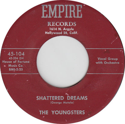 The Youngsters (4) : Rock'n Roll'n Cowboy / Shattered Dreams (7", Single)