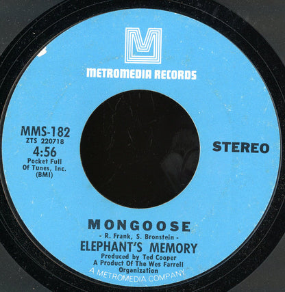 Elephants Memory : Mongoose (7", Styrene, Ter)