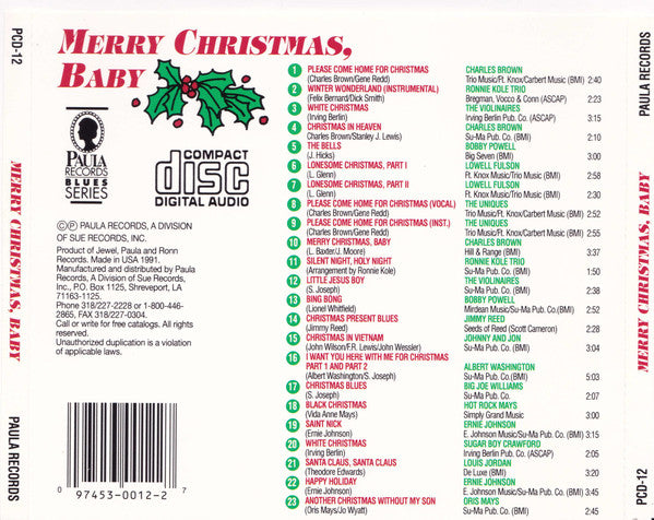 Various : Merry Christmas, Baby (CD, Comp, RM)
