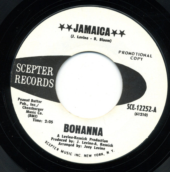 Bohanna : Jamaica / Nightime Lady (7", Single, Promo, Styrene)