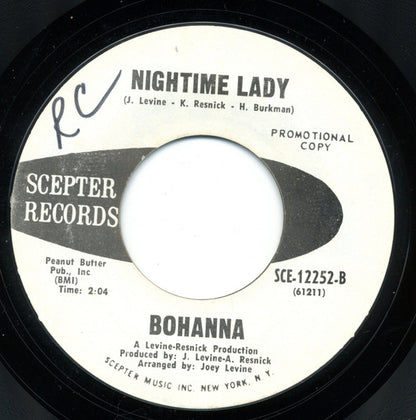 Bohanna : Jamaica / Nightime Lady (7", Single, Promo, Styrene)
