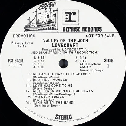 HP Lovecraft : Valley Of The Moon (LP, Album, Promo)