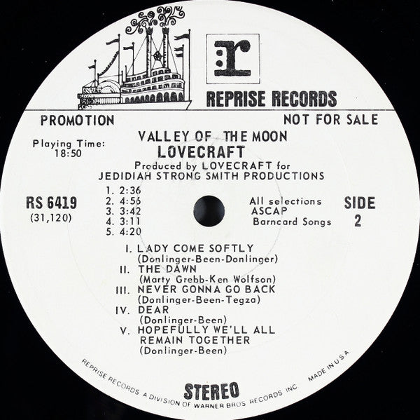 HP Lovecraft : Valley Of The Moon (LP, Album, Promo)