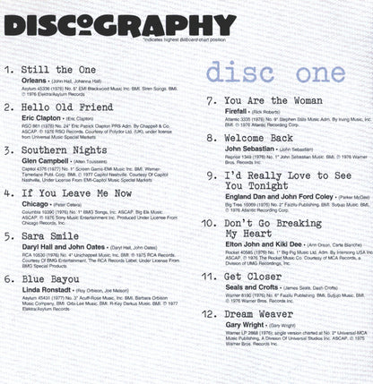 Various : Singers And Songwriters 1976-1977 (2xCD, Comp)