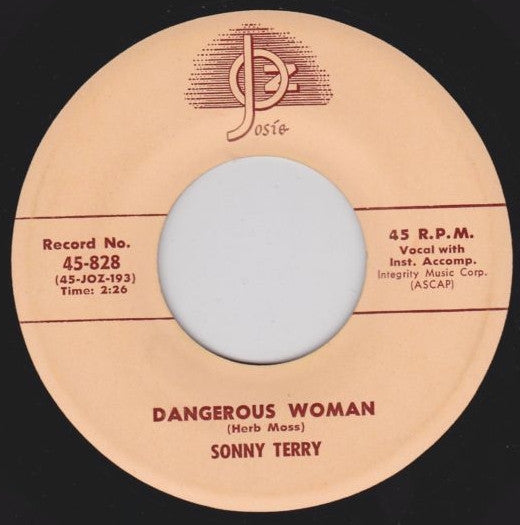 Sonny Terry : Fast Freight Blues / Dangerous Woman (7", Single)