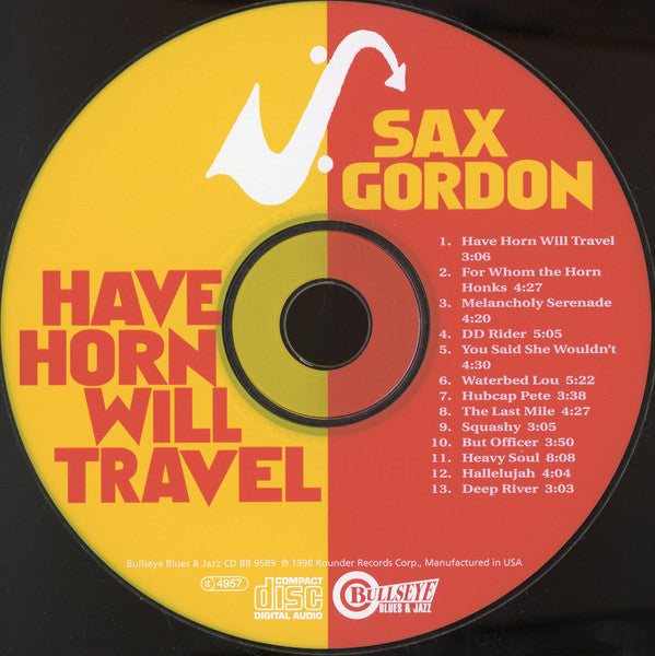 Sax Gordon : Have Horn Will Travel (CD, Album)