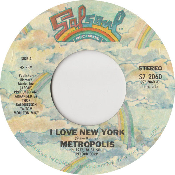 Metropolis (5) : I Love New York (7", Single, Styrene)