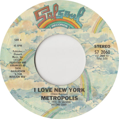 Metropolis (5) : I Love New York (7", Single, Styrene)