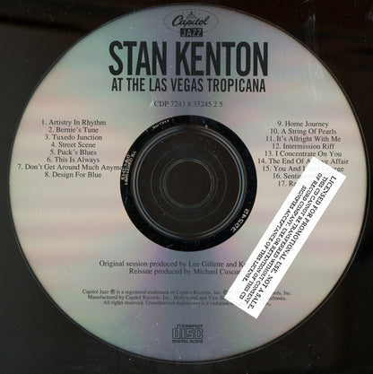 Stan Kenton : Kenton Live From The Las Vegas Tropicana (CD, Album, Promo, RE, RM)