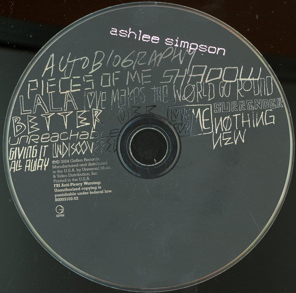 Ashlee Simpson : Autobiography (CD, Album)