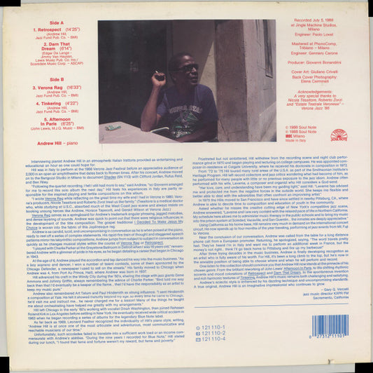 Andrew Hill : Verona Rag (LP, Album)