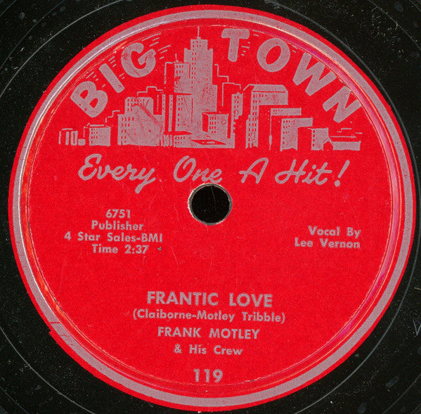 Frank Motley And His Motley Crew : Honkin' At Midnight (10")