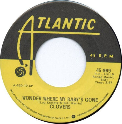 The Clovers : Ting-A-Ling / Wonder Where My Baby's Gone (7", Single, RP)