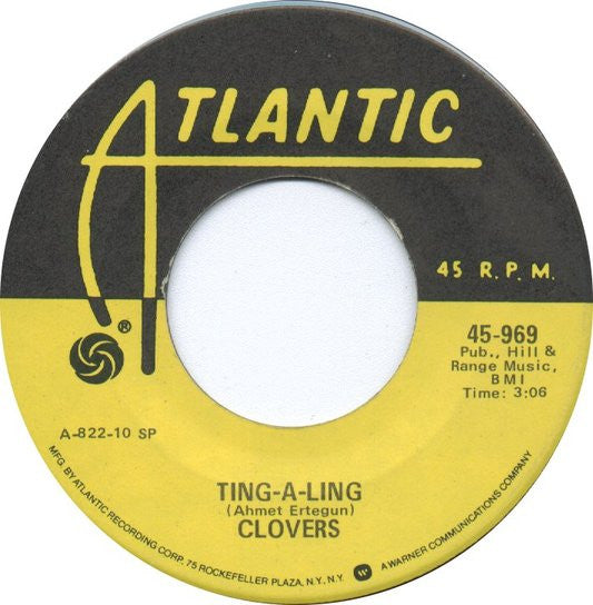 The Clovers : Ting-A-Ling / Wonder Where My Baby's Gone (7", Single, RP)