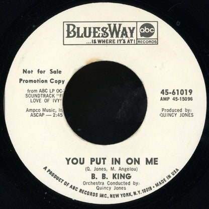 B.B. King : The B. B. Jones (7", Single, Promo)